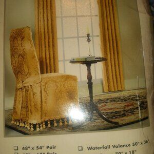 Two NWT Damask chair covers
